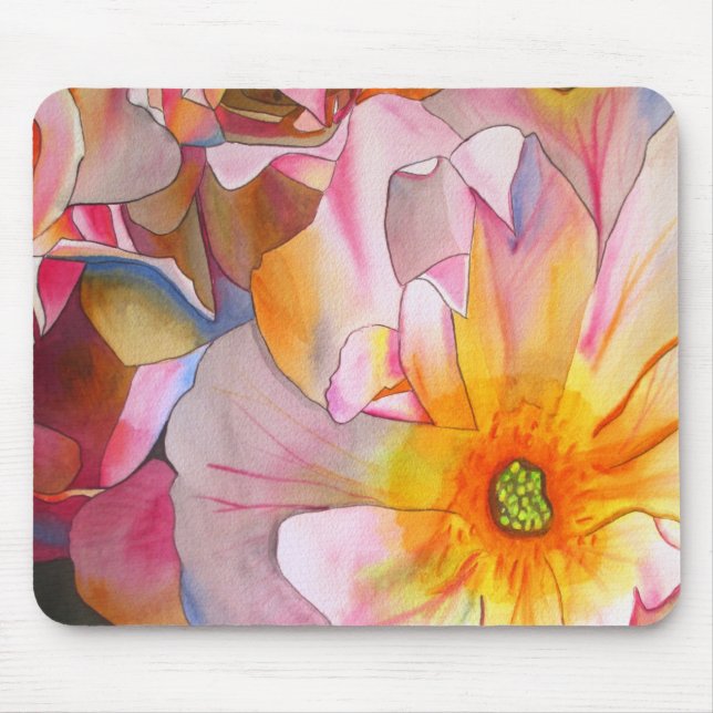 Cornelia pastellrosa Rose Mousepad (Vorne)