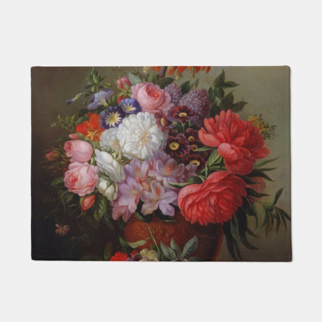 Cornelis Johannes van Hulsteijn Vase mit Blume Fußmatte (Vorderseite)