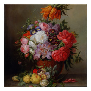 Cornelis Johannes van Hulsteijn Vase mit Blume Poster