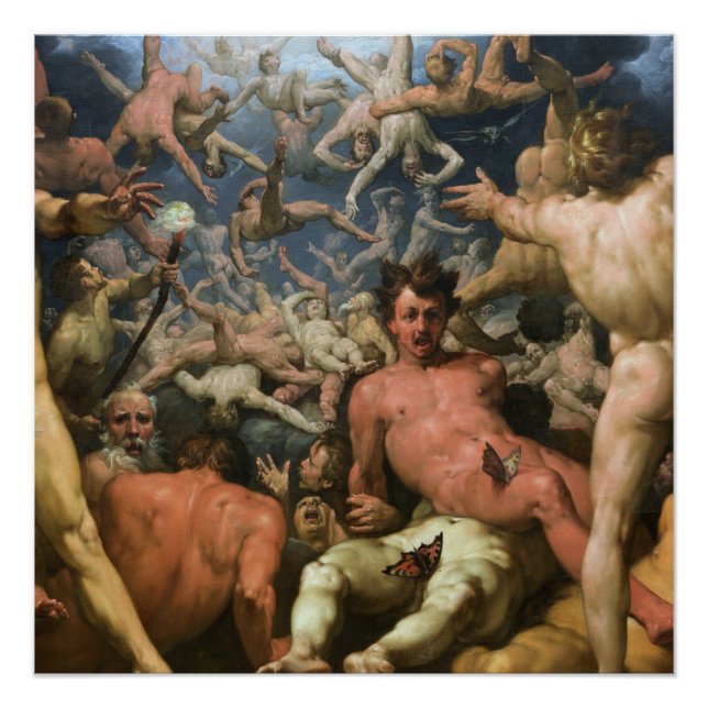 Cornelis van Haarlem - Der Fall des Titans Canv Poster (Vorderseite)