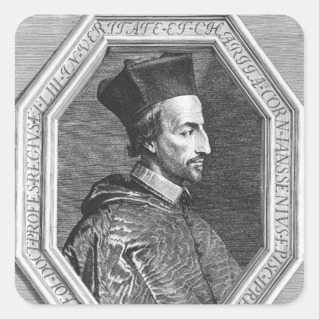 Cornelius Jansen, Bischof von Ypres Quadratischer Aufkleber (Vorderseite)
