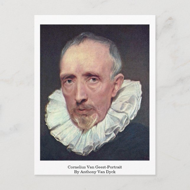 Cornelius Van Geest-Portrait von Anthony Van Dyck Postkarte (Vorderseite)