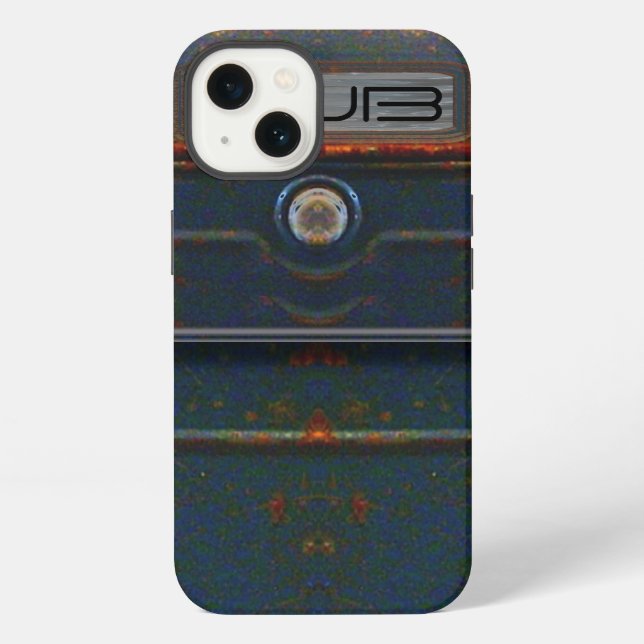 Cornell Rugged Rust Monogram iPhone Hülle (Rückseite)