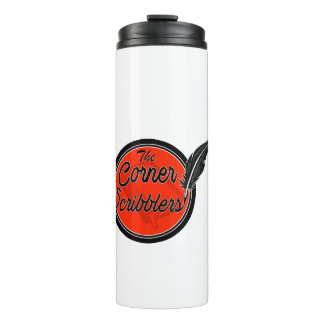 Corner Scribblers Logo Thermosbecher
