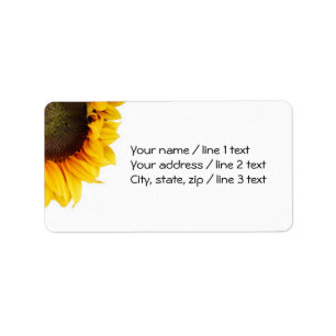 Corner Sunflower Address Labels Adressaufkleber