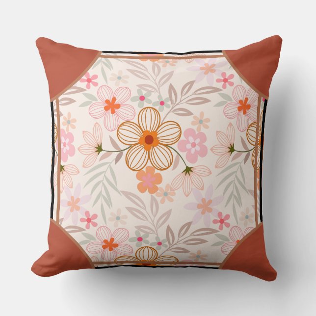 Cornerstone Blossom Orange Kissen (Vorderseite)