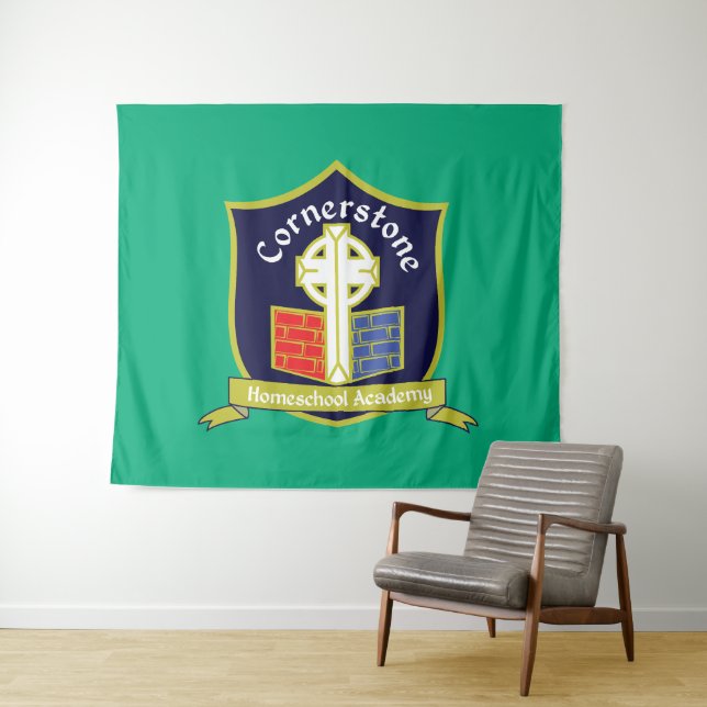 Cornerstone Homeschool Academy  Wandteppich (Beispiel (Horizontal))