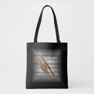 Cornet ~ 3-D Sheet Music Pillow ~ Grau/Schwarz ~