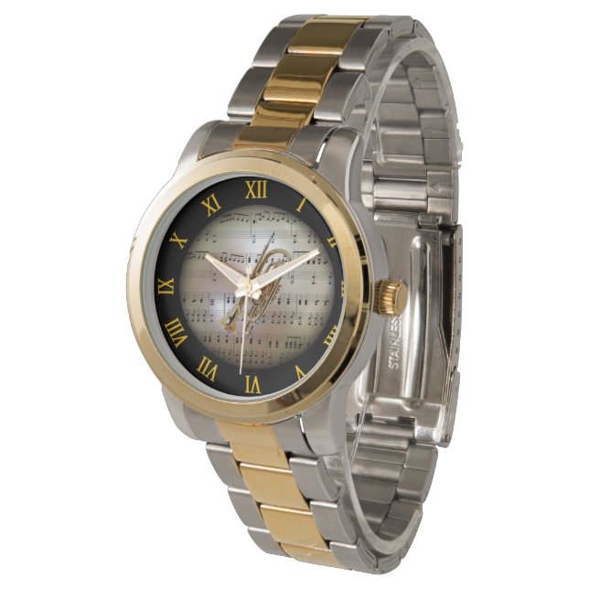 Cornet ~ Hintergrund "The Musical Planet" * ~ Armbanduhr (Schrägansicht)