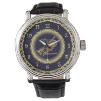 Cornet ~ Musikalische Scroll ~ Gold/Navy Blue ~