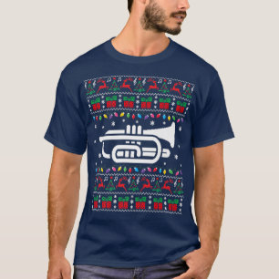 Cornet Ugly Christmas Sweater Cornet Xmas Lights F T-Shirt