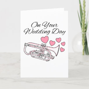 Cornet Wedding Card Cornetist Brass Musiker Dankeskarte