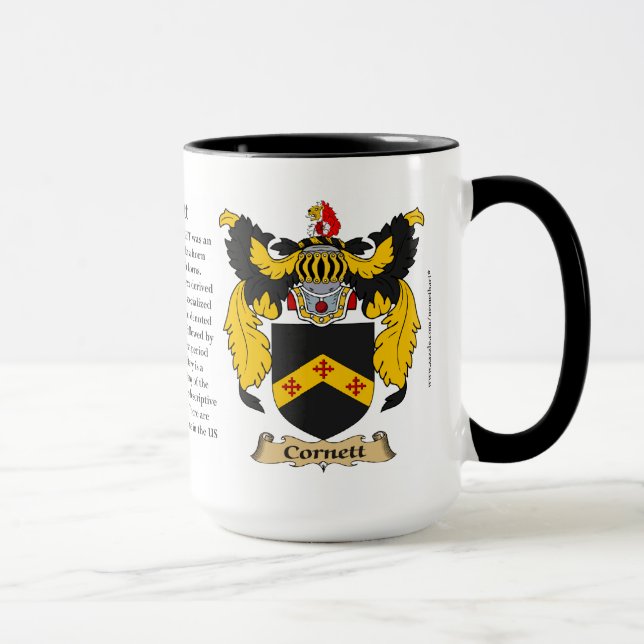 Cornett Familien-Wappen Tasse (Rechts)