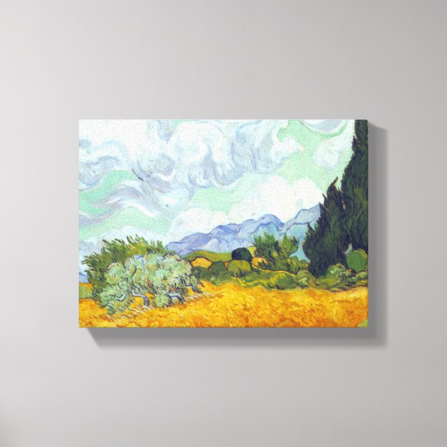 Cornfield mit Zypern von Vincent van Gogh Leinwanddruck (Vorderseite)