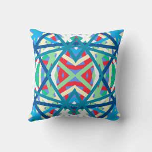 Cornflower Balanced Harmony Colors Abstrakte Linie Kissen