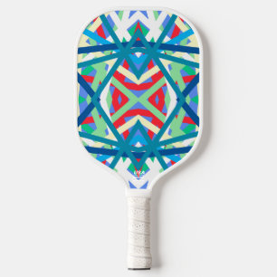 Cornflower Balanced Harmony Colors Abstrakte Linie Pickleball Schläger