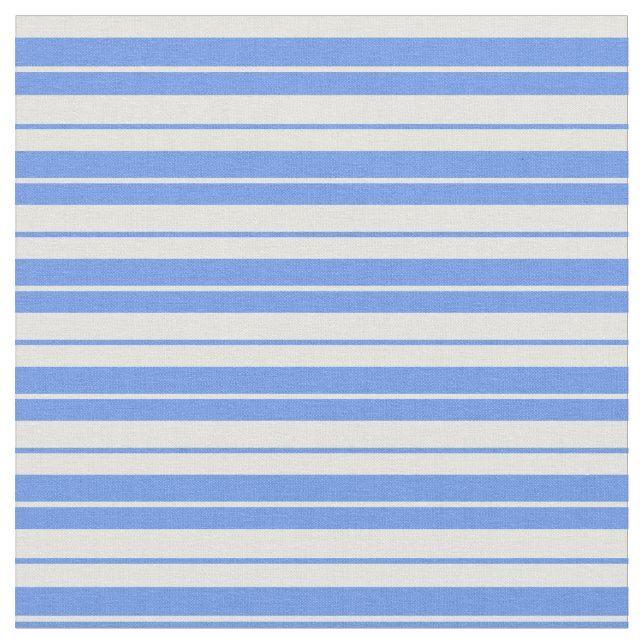 Cornflower Blau und hellgelbe farbige Linien Stoff (Nahaufnahme)