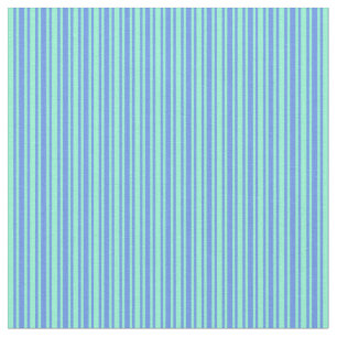 Cornflower Blue & Aquamarine Streifenmuster Stoff