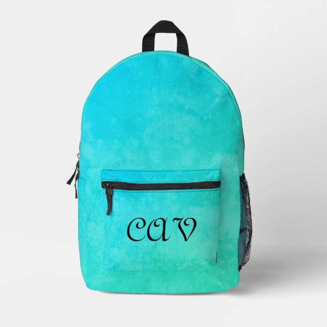 Cornflower Blue Bedruckter Rucksack (Vorderseite)