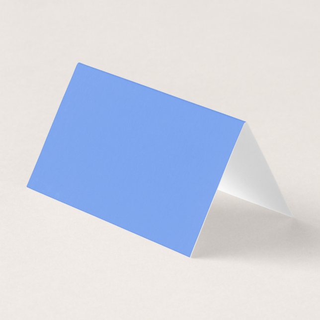 Cornflower Blue Falted Business Card Visitenkarten (Vorderseite)