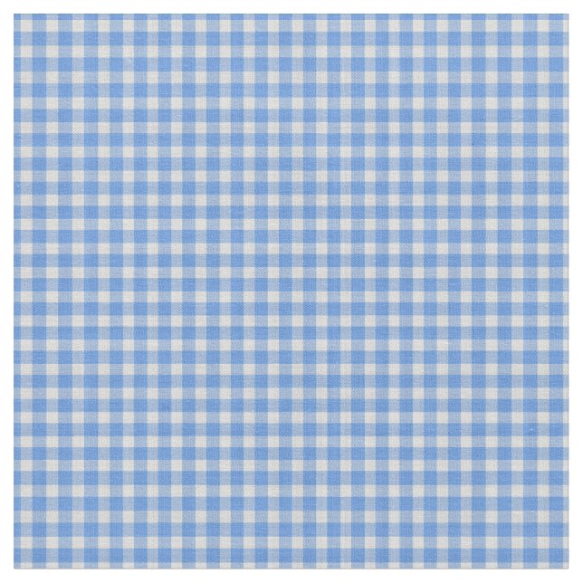 Cornflower Blue Gingham Check Pattern  Stoff (Nahaufnahme)