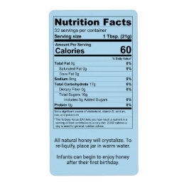Cornflower Blue Honey Jar Nutrition Facts