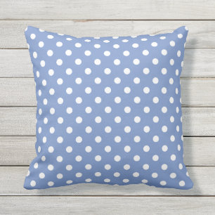 Cornflower Blue Polka Dot Kissen
