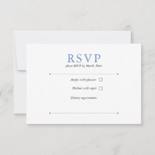 Cornflower Blue RSVP Karte