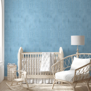 Cornflower Blue Silver Weave Muster Tapete