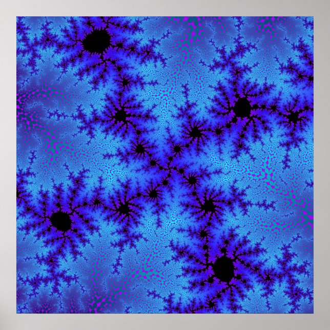 Cornflower Blue Speckle Poster (Vorne)