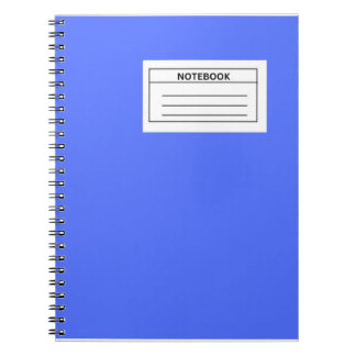 Cornflower Blue Spiral Foto Notebook Notizblock
