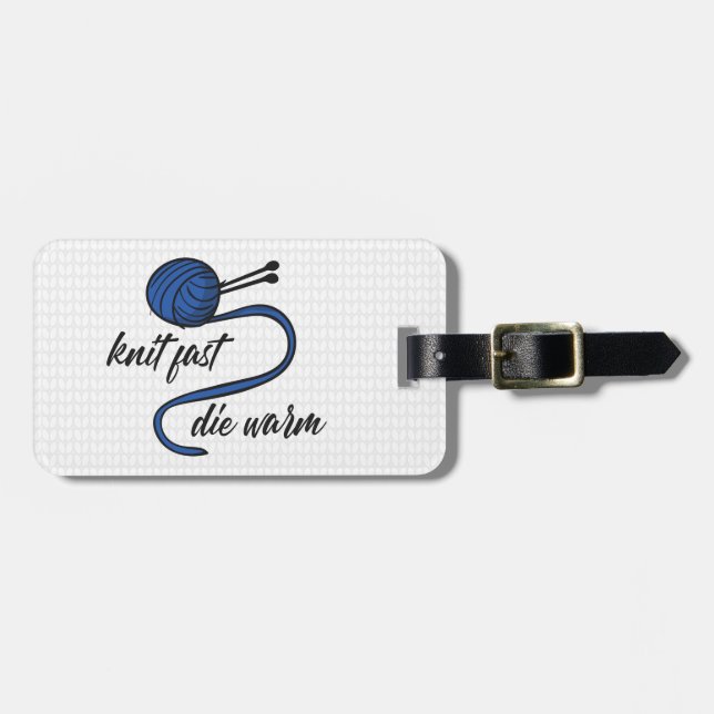 Cornflower Blue Strick Schnell, Die Warm Gepäckanhänger (Vorderseite horizontal)