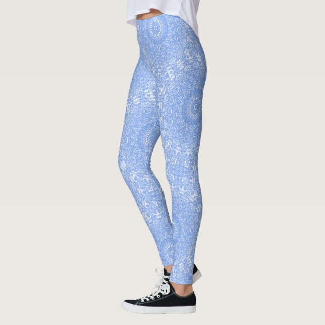 Cornflower Blue Symmetry Mandala Leggings (Links)