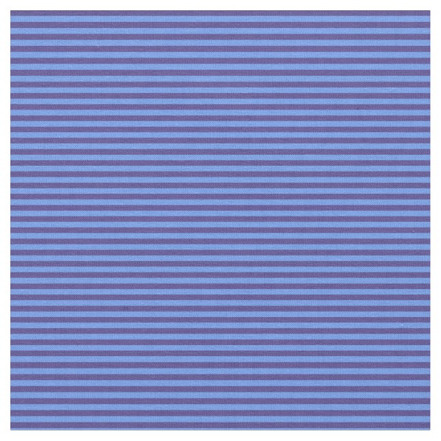 Cornflower Blue und Dark Slate Blue Streifen Stoff (Nahaufnahme)