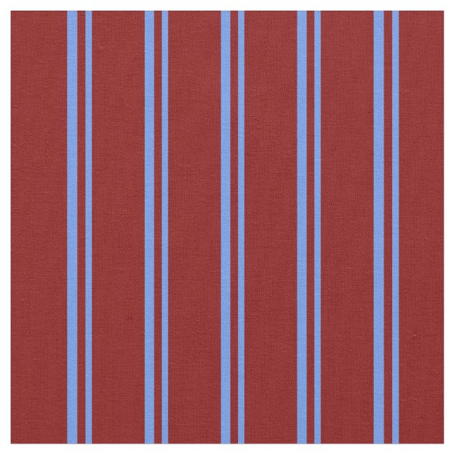 Cornflower Blue und Maroon-Muster Stoff (Nahaufnahme)