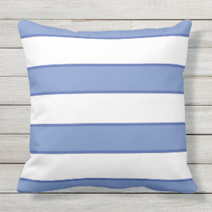 Cornflower Blue White Nautical Elegante Moderne Kissen