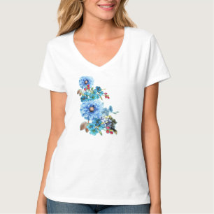 Cornflower-Blues in Watercolor T-Shirt