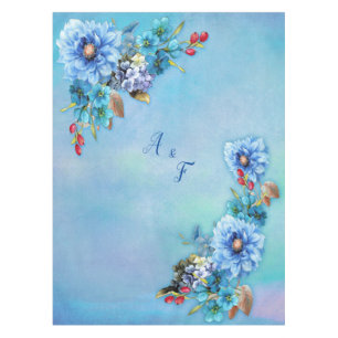 Cornflower-Blues in Watercolor Tischdecke