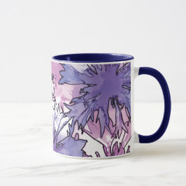 Cornflower Collage Tasse