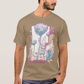Cornflower Winged Fairy mit Blume Natur Fantas T-Shirt