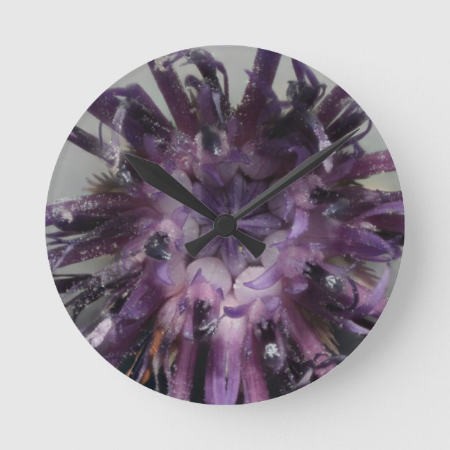 Cornflower-Ziffernblatt Runde Wanduhr (Vorderseite)