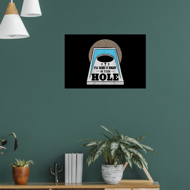 Cornhole Bean Bag Toss Game Play Backyard Hole Poster (Wohnzimmer 1)