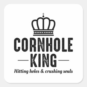 Cornhole Bean Bag Toss Outdoor Lawn Game Funny Quadratischer Aufkleber