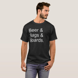 Cornhole Bier u. Taschen u. Bretter T-Shirt