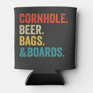 Cornhole Bierbeutel & Bretter Lustiges Vintage-Ges Dosenkühler