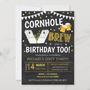 Cornhole Birthday Einladung