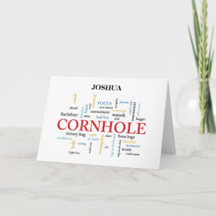 Cornhole Birthday in Descriptive Word Cloud Karte
