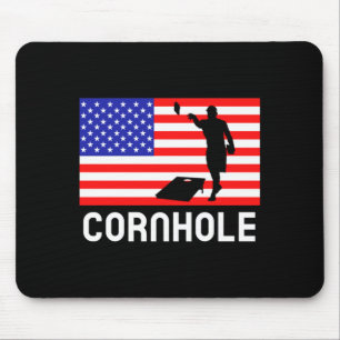 Cornhole Brettspiel Männer Frauen Amerikanische Fl Mousepad