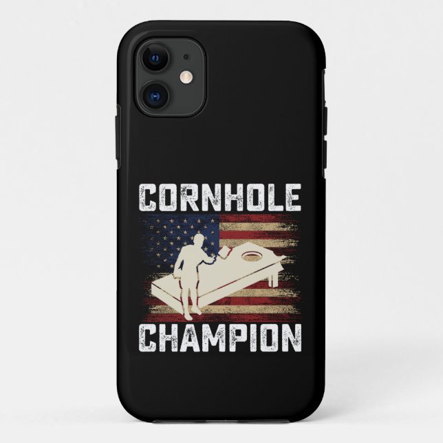 Cornhole Champion American Flag USA 4. Juli Case-Mate iPhone Hülle (Rückseite)