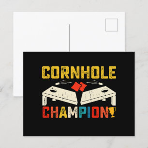 Cornhole Champion Amerikanisch USA 4. Juli  Postkarte